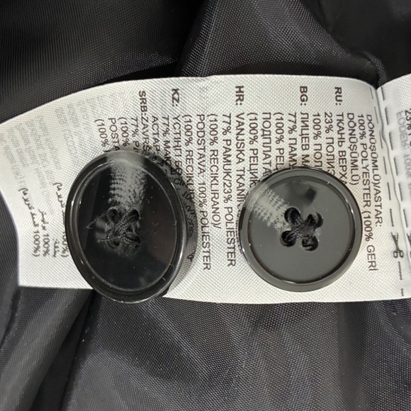 Adidas Originals IZ0381 Classic Twill Trench Coat Black White Three Stripes XS - Picture 11 of 16